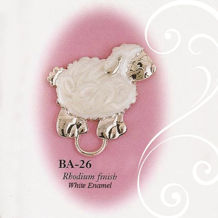 CA Enameled Lamb Pacifier Holder