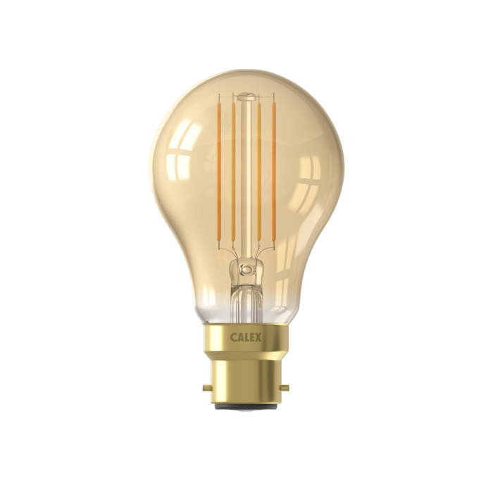 Calex Smart LED Bulb - Filament - B22 - A60 - Gold - 7W - Dimmable