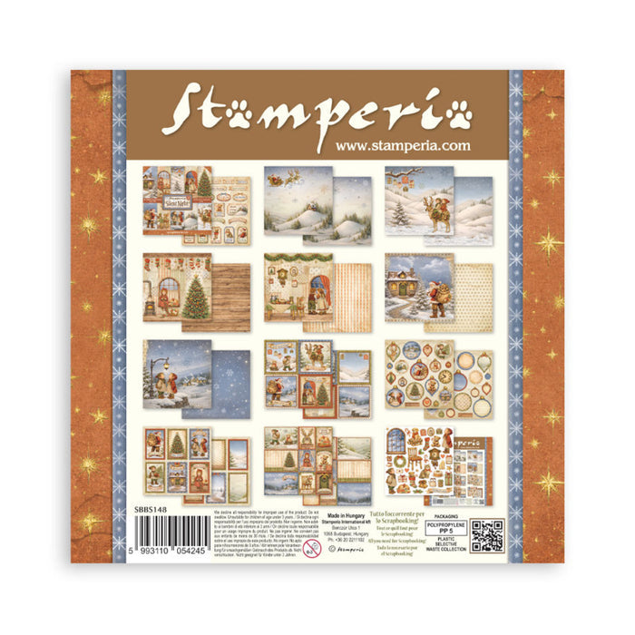 Stamperia - 8X8 Paper Pad - Silent Night. 10 sheets. Available at Embellish Away located in Bowmanville Ontario Canada.