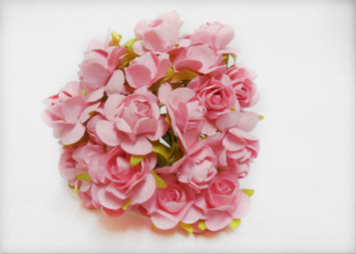 0.75" Mini Mulberry Paper Flower Pink (120 Flowers)