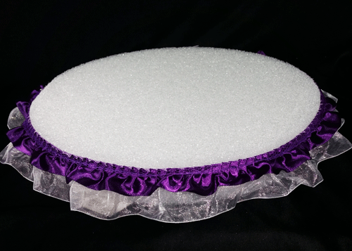1-1/2"Purple Ruffled Lace with Organza Base (50 Yards)