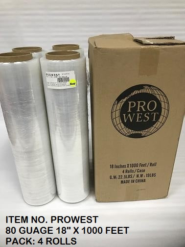 18"X1000'80G STRETCH FILM SHRINK WRAP