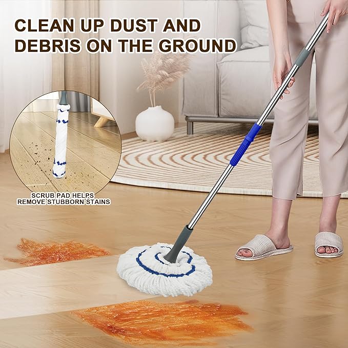 2-in-1 Dehydrated Mop – Self-Wringing 360° Spin Cleaning Mop
