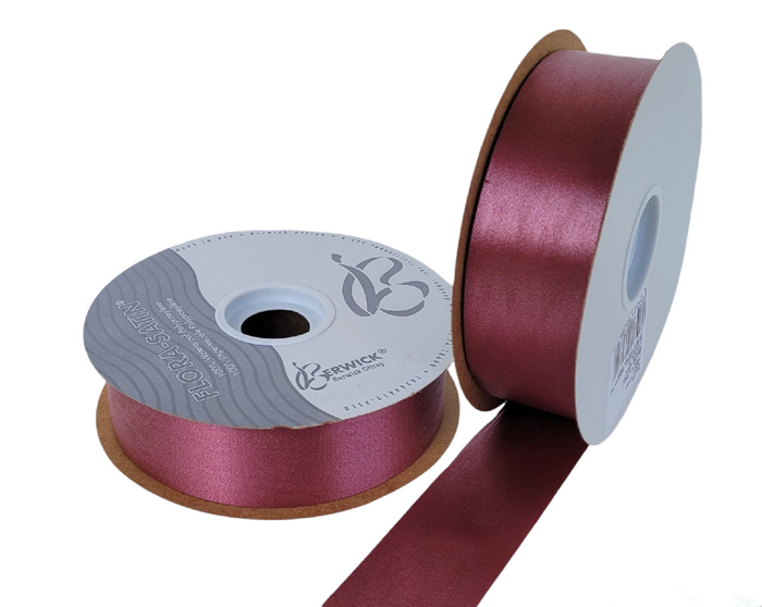 #9 Marsala Burgundy Berwick Flora Satin Ribbon 1- 7/16" X 100 Yards (1 Roll)