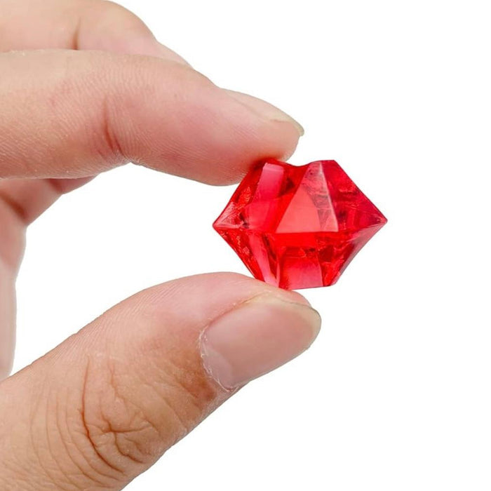 Acrylic Ice Crystal Rocks Vase Filler 23 X 18MM Red (1 LB/Bag)