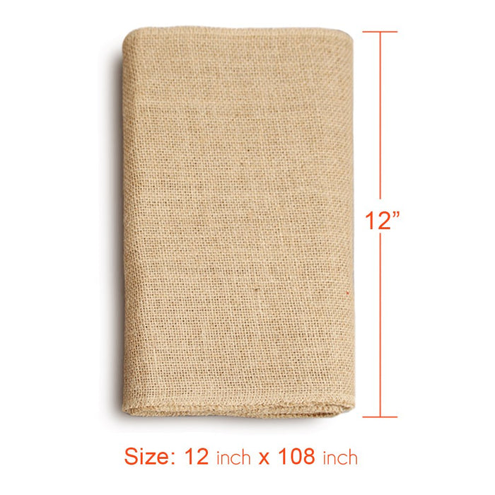 Burlap Table Runner 12 X 108 Inch Natural