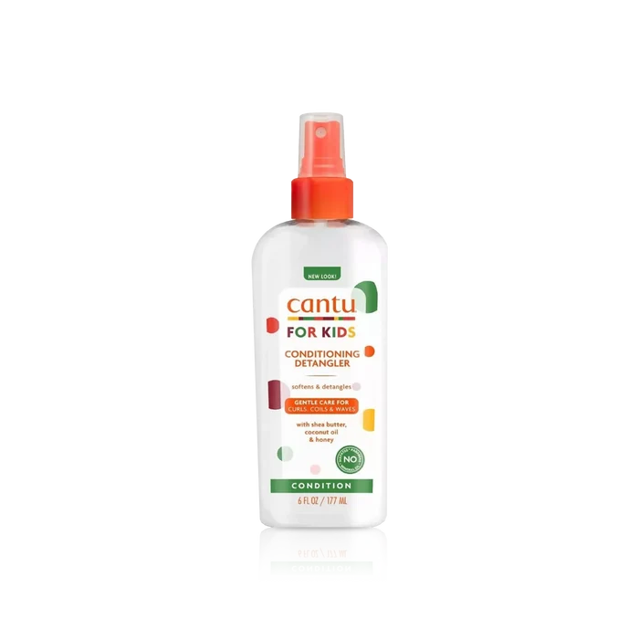 CANTU Care for Kids Conditioning Detangler with Shea Butter coconut oil and honey رذاذ تمشيط وتغذية من كانتو