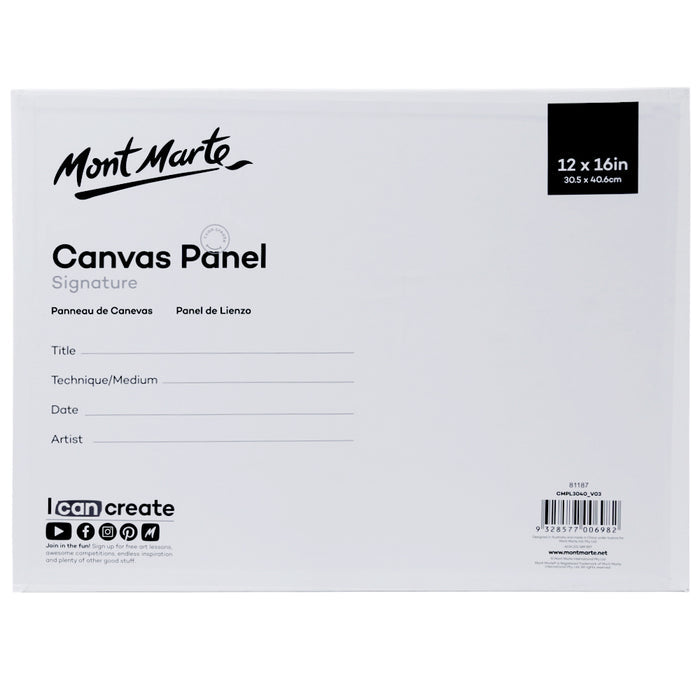 Canvas Panel Signature 1pc 30.5 x 40.6cm (12 x 16in)
