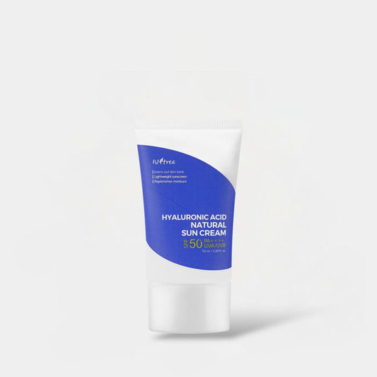 Isntree Hyaluronic Acid Natural Sun Cream 50ml إيسنتري كريم واقي شمس طبيعي بحمض الهيالورونيك - Princess Cosmetics Qatar
