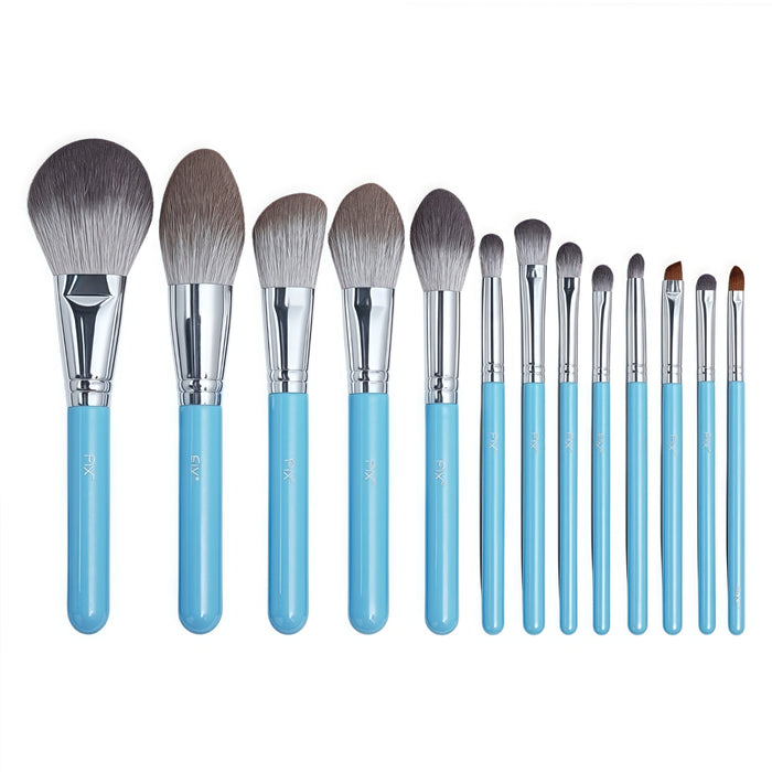 FIX+ Blue Wind Chime Collection Professional Makeup Brush 13 Pcs Set T4924