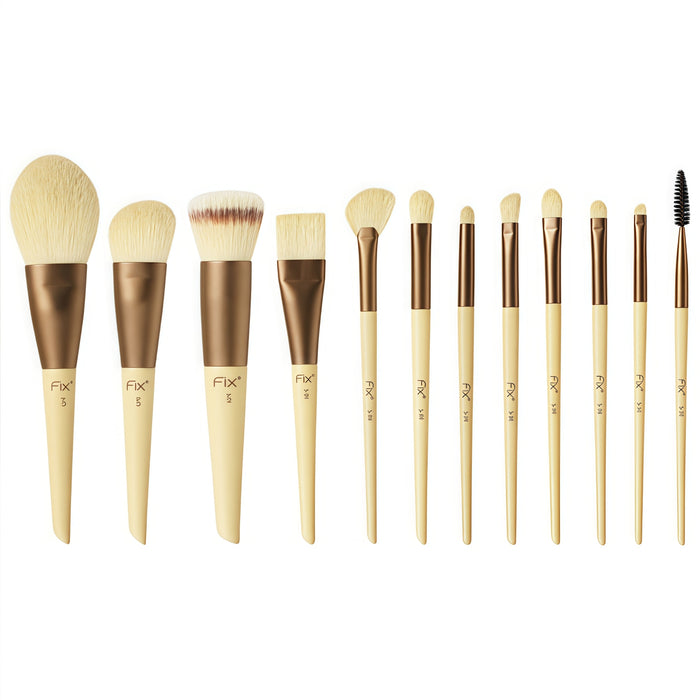 FIX+ Butter Cheese Collection Professional Makeup Brush 12 Pcs Set T4910