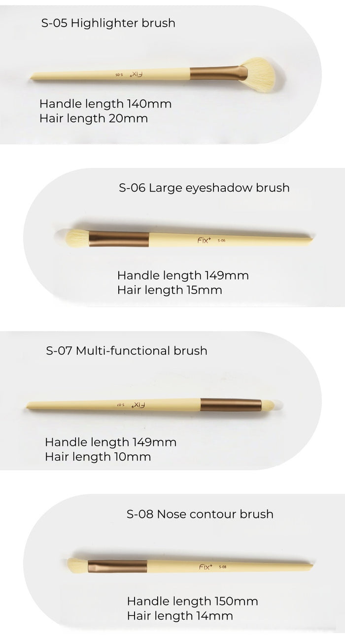 FIX+ Butter Cheese Collection Professional Makeup Brush 12 Pcs Set T4910
