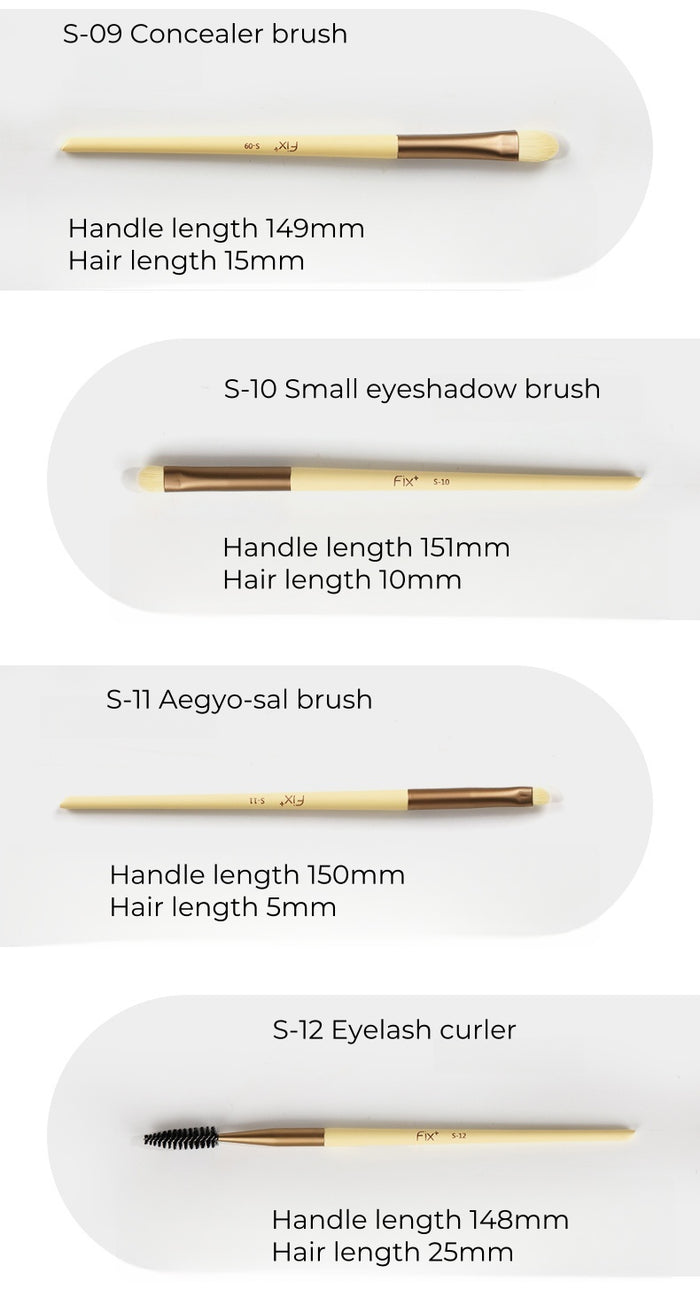 FIX+ Butter Cheese Collection Professional Makeup Brush 12 Pcs Set T4910