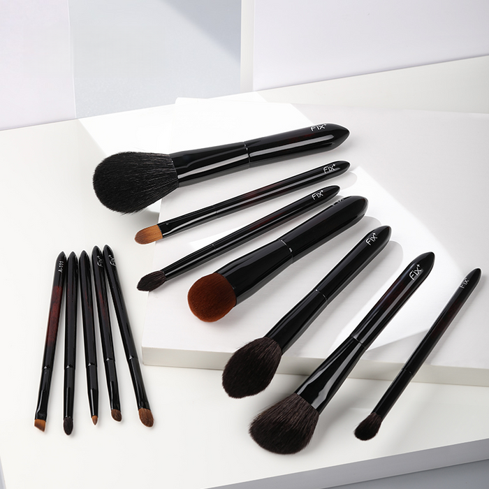FIX+ Round Embroidery Collection Professional Makeup Brush 12 Pcs Set T4911