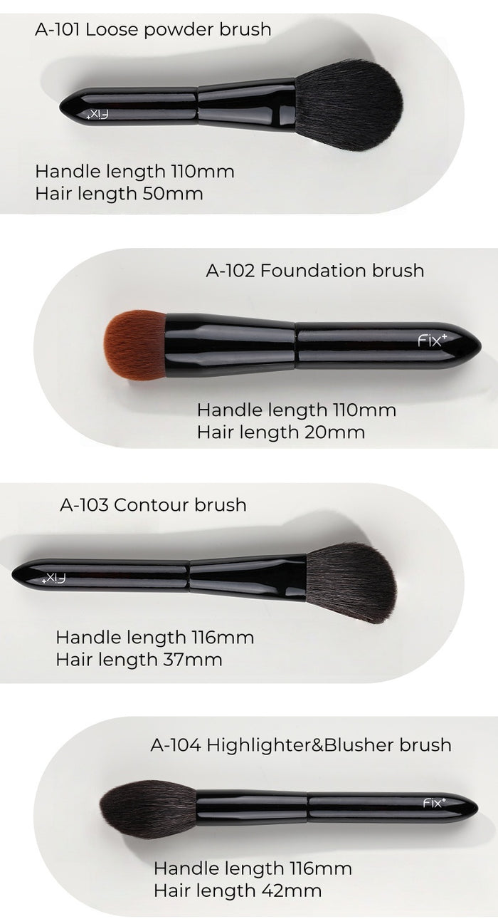 FIX+ Round Embroidery Collection Professional Makeup Brush 12 Pcs Set T4911