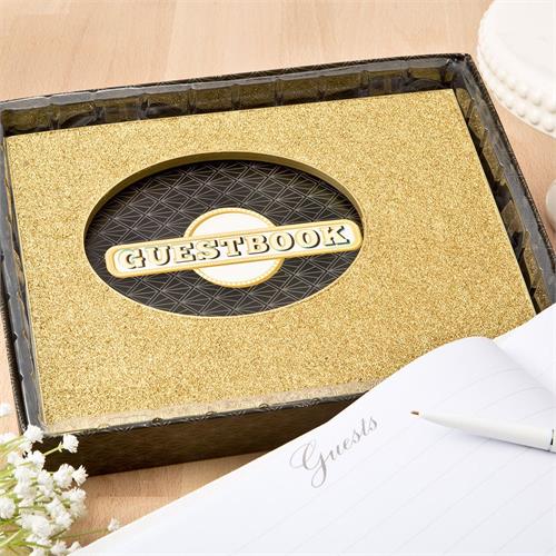 Gold Glitter Guest Book (1 piece)