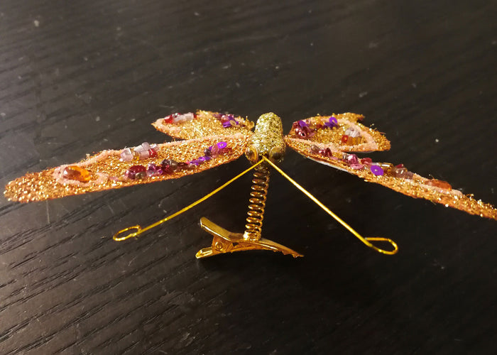 Handmade Artificial Decorative Butterfly With Clip Orange(12 Pieces)