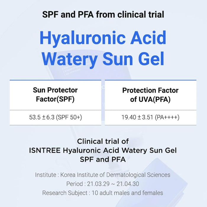 Isntree Hyaluronic Acid Watery Sun Gel 50ml إيسنتري جل الشمس المائي بحمض الهيالورونيك - Princess Cosmetics Qatar