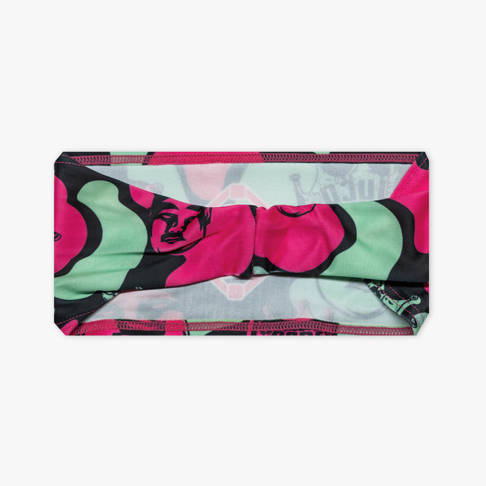 Black headband with "King of JUCO" design — product view