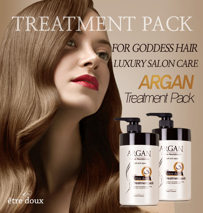 MEDIFLOWER Argan Intense Nourishment Split and Repair Treatment Pack باك العناية بالشعر من ميدفلاور
