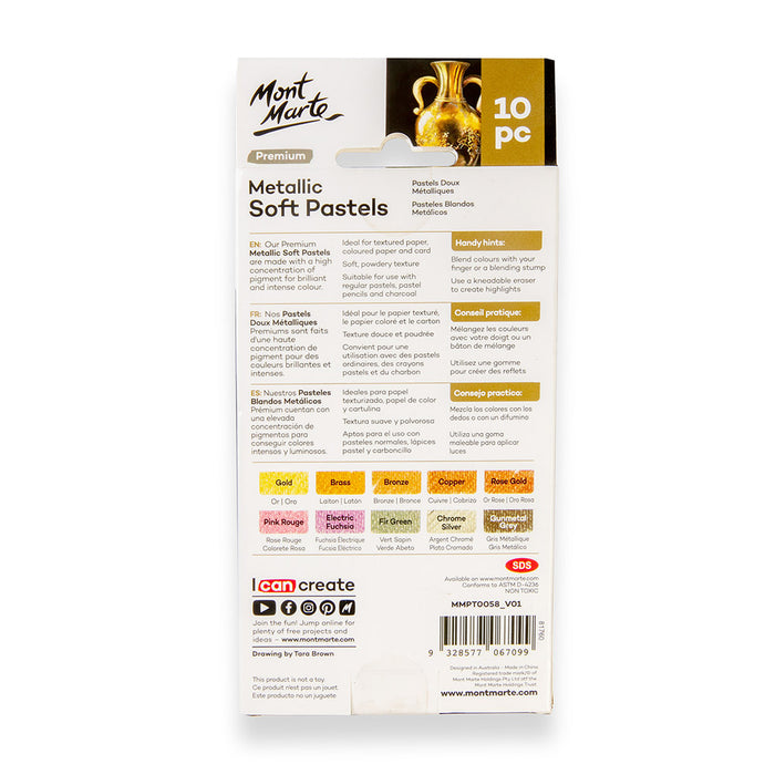 Metallic Soft Pastels Premium 10pc