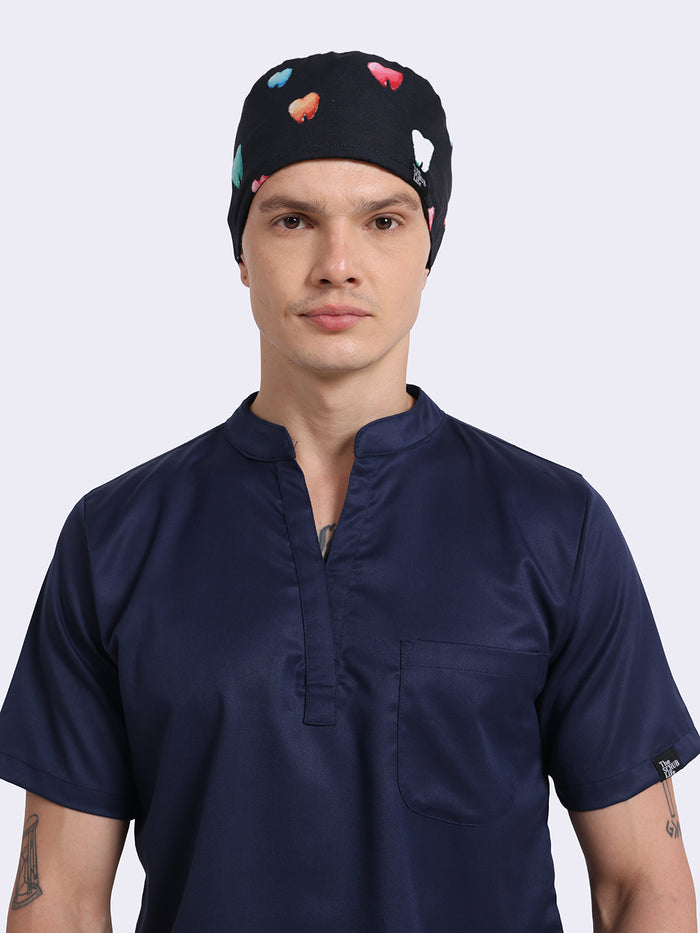 Multi Tooth Black Background Unisex Cap 079