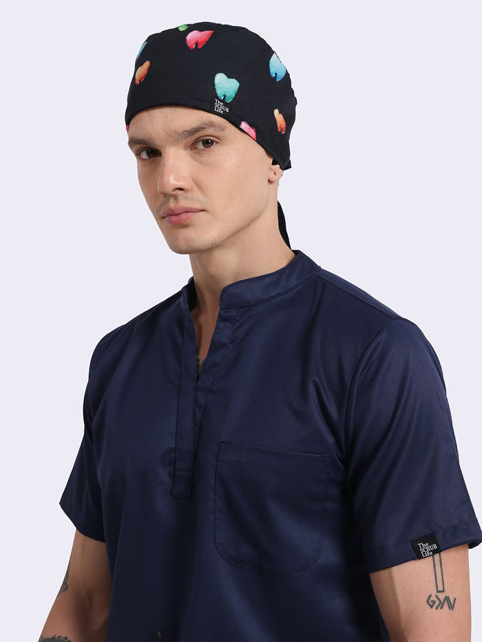Multi Tooth Black Background Unisex Cap 079