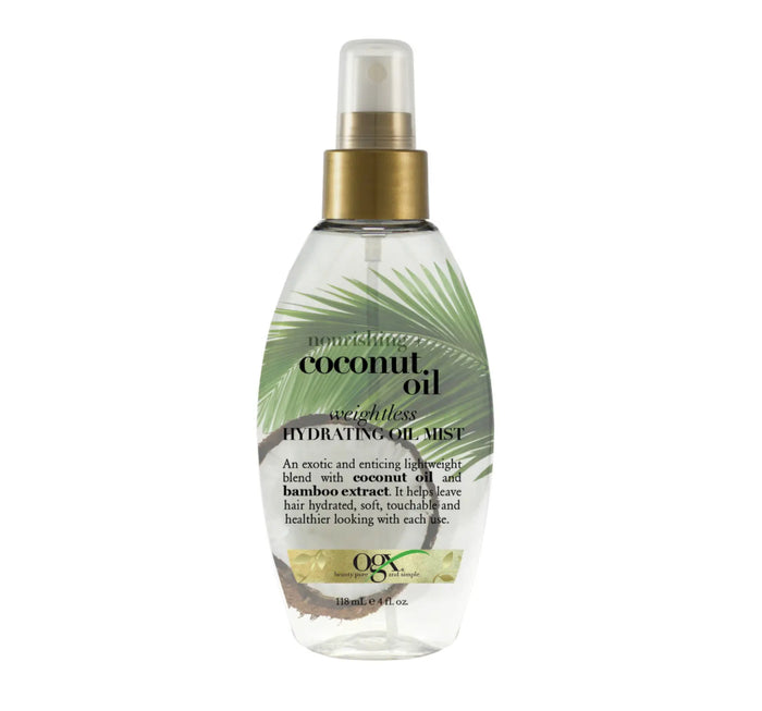 OGX Nourishing + Coconut Oil Weightless Hydrating Oil Mist بخاخ زيت جوز الهند المرطب للشعر من او جي اكس