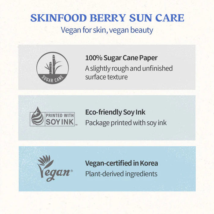 SKINFOOD Berry Moisturizing Sun Cream SPF 50+  PA++++ واقي الشمس الكيميائي بالتوت من سكنفود