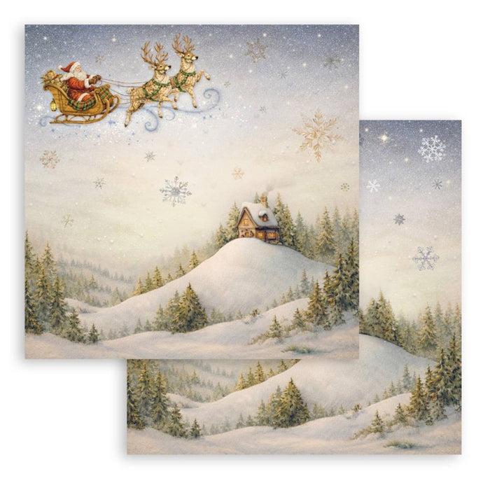 Stamperia - 8X8 Paper Pad - Silent Night. 10 sheets. Available at Embellish Away located in Bowmanville Ontario Canada.