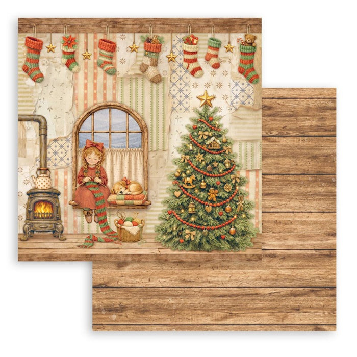 Stamperia - 8X8 Paper Pad - Silent Night. 10 sheets. Available at Embellish Away located in Bowmanville Ontario Canada.
