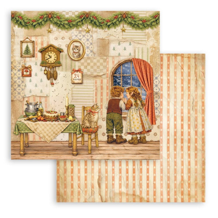 Stamperia - 8X8 Paper Pad - Silent Night. 10 sheets. Available at Embellish Away located in Bowmanville Ontario Canada.