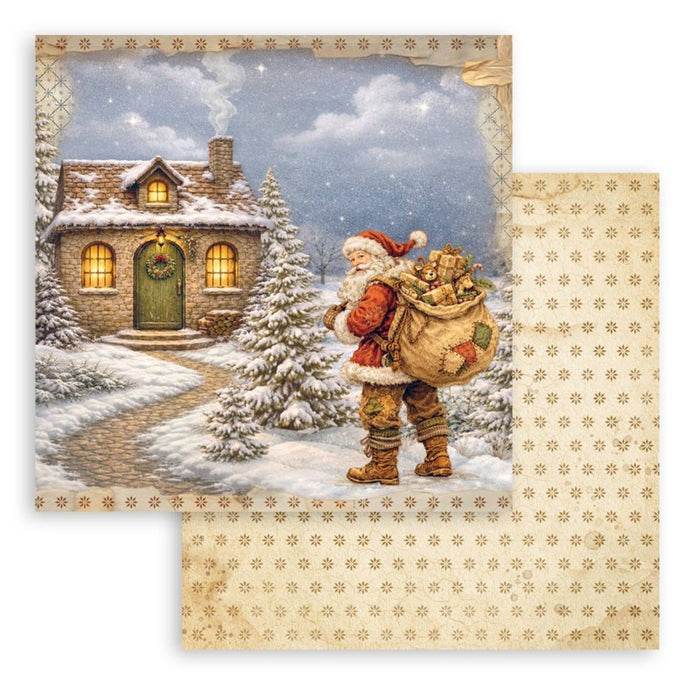 Stamperia - 8X8 Paper Pad - Silent Night. 10 sheets. Available at Embellish Away located in Bowmanville Ontario Canada.