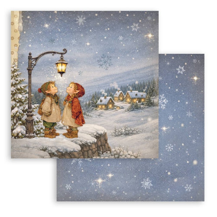 Stamperia - 8X8 Paper Pad - Silent Night. 10 sheets. Available at Embellish Away located in Bowmanville Ontario Canada.
