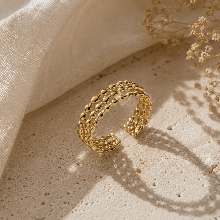 Wolff Jewelry - Mini Boble Ring - 18 karat guldbelagt